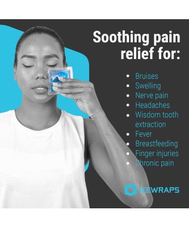 ICEWRAPS 3x3 Small Gel Ice Packs - Reusable Hot Cold Packs for Injuries | Mini Ice Packs for Nose, Face, Fingers | Set of 6 Soft Gel Packs - Buy Online on GoSupps.com