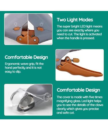 WisePatch LED Dog Nail Clipper with Safety Guard and Nail File - Sharp Blade Trimmers for Grooming Dog and Cat - Buy Online on GoSupps.com