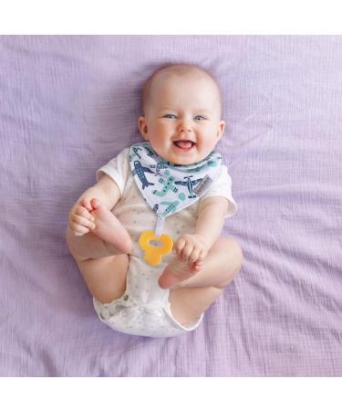 Vuminbox 6-Pack Baby Bandana Bibs | 100% Organic Cotton Super Absorbent & Soft Neckerchiefs for Boys & Girls - Adjustable Spitting Towels - Buy Online on GoSupps.com