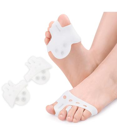 Reusable Bunion Relief Protector Guards - Gel Pads for Big Toe Shield Feet from Friction Pressure and Pain from Rubbing Shoes Massage Your Arch - 1 Pair