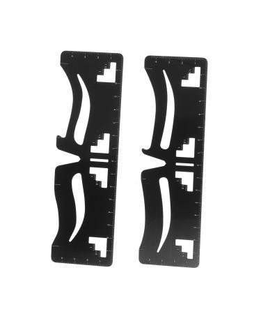 Beavorty 6 pcs Level Women Beauty Reusable Creative Supplies Eyebrow Designer Stencil Extension for Drawing 1 count (Pack of 1) Blackx3pcs
