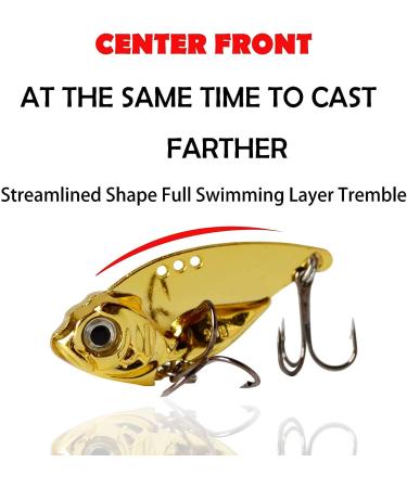 5PCS Fishing Spoon Lures Metal Spinner Blade Hard VIB Swimbaits Vibrating Jigging Sinking Lure - Sharp Treble Hooks - Bass, Walleye, Trout - 0.25oz to 0.71oz 0.54oz (15g) - Buy Online on GoSupps.com