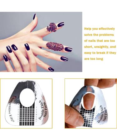 200 Pcs Acrylic Nail Forms Sticker - Thick Nail Extension Tips for Beauty & Salon - Buy Online on GoSupps.com