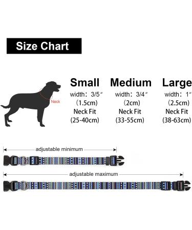 Suredoo Adjustable Dog Collar - Soft & Comfortable Nylon for Small to Medium Dogs | Blue (Neck 25-40 cm Width 1.5 cm) - Buy Online on GoSupps.com