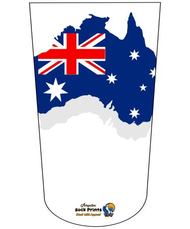Heal with Appeal Amputee stump sock Australian Kangaroo Flag V1 3Ply stump sock