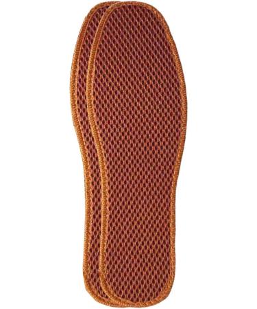 Bamboo Charcoal Mesh Insoles - Sweat-Absorbent Washable Shoe Pads for Men's Leather Shoes (Size 38) - Khaki - Buy Online on GoSupps.com