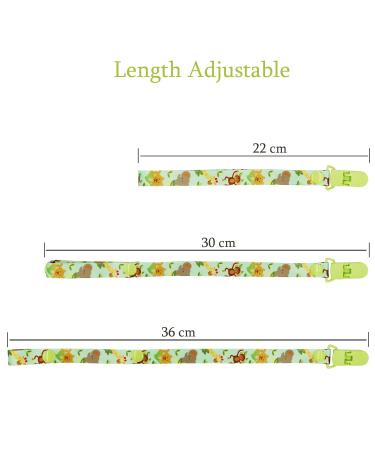 Felfang 6-Way Pacifier Band for Babies | Adjustable Fabric Pacifier Chain with Clips | Perfect for Young Girls | Triangle Design for Bibs - Buy Online on GoSupps.com