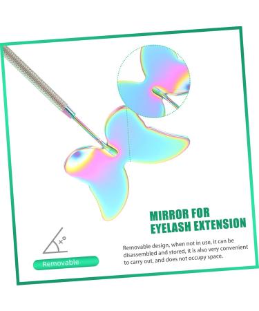 Angoily Inspection Mirror Mirrors Rectangular Mirror Eyelash Beauty Salon Tool Stainless Steel Magnifier 18X6.5X0.5CM Colorful - Buy Online on GoSupps.com