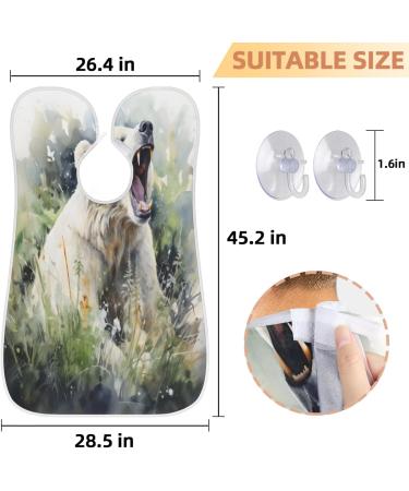 Animal Bears Beard Bib Apron - Beard Hair Catcher for Men | Perfect Father's Day & Anniversary Gifts | Durable Beard Bib with Suction Cups - Buy Online on GoSupps.com