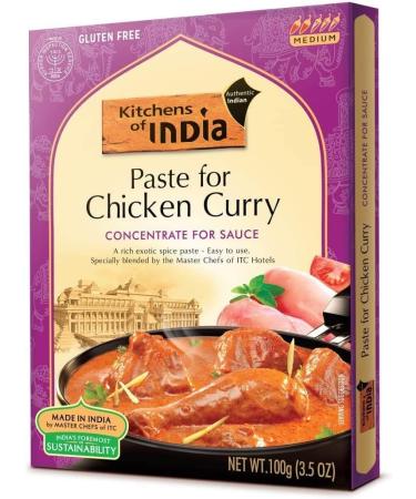 Kitchens Of India Authentic Indian Chicken Curry Paste - 100g (Pack of 12) - Buy Online on GoSupps.com