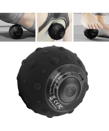 Vibrating Massage Ball - 5-Speed Deep Tissue Massager for Muscle Relief & Circulatory Stimulation (Black) - Buy Online on GoSupps.com