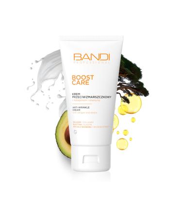 Bandi Cosmetics Sp z oo Bandi AntiWrinkle Cream With Collagen Elastin and Baobab Moisturizing Skin Rejuvenation Protection Against Radicals Suppleness Hyaluronic Acid Shea Butter Avocado Wrinkles Skin Elasticity