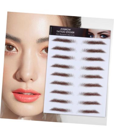 Healeved 4pcs Eyebrow Stickers Eyebrows Makeup Tools False 6d Mold Modify Water Transfer Paper with Ink - Buy Online on GoSupps.com