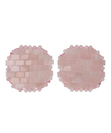 Verdant Touch Rose Quartz Cooling Eye Cover - 2PCs | Migraine Relief & Puffiness Elimination - Buy Online on GoSupps.com