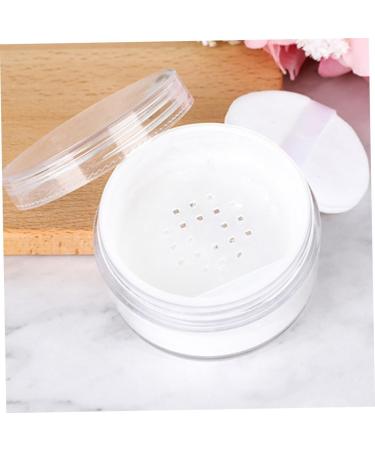 BELLIFFY 10 Pcs Transparent Powder Box Foundation Powder Case Loose Powder Holder Moisturizer Plastic White - Buy Online on GoSupps.com