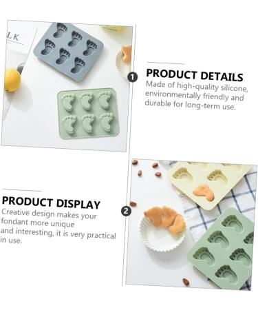IMIKEYA Kitchen Tools 12 Pcs Footprint Baking Mold Tool Handmade Soap Child Silica Gel Kitchen Tool 15.8X13.2X1.5CMx3pcs Assorted Colorx3pcs - Buy Online on GoSupps.com