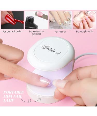 Gelike EC Soft Gel Nail Tip Kit with Glue Gel - 240PCS Almond & Coffin Shape | Resin Acrylic Nail Extensions with Portable UV Light - Buy Online on GoSupps.com