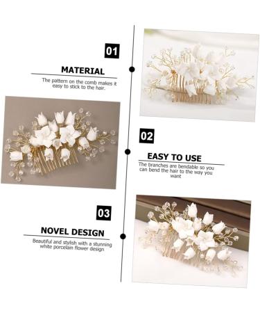 DOITOOL Bridal Hair Comb Bride Wedding Zircon White - Buy Online on GoSupps.com