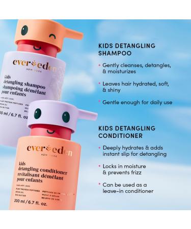 Evereden Kids Shampoo - Detangling 6.7 fl oz | Non-Toxic Kids Haircare | Best Kids Shampoo for Easy Combing - Buy Online on GoSupps.com