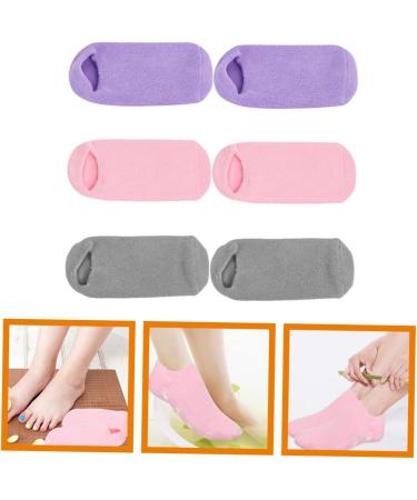 SEWOART 3 Pairs Foot Gel Socks Gel Socks for Cracked feet spa Gel Socks Non Lotion Socks Women Foot Masks Cosmetic moisturizing Sock Heel Socks Cotton-Spandex Skin Miss - Buy Online on GoSupps.com