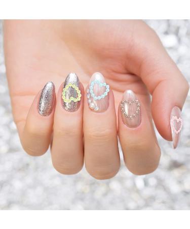 1 Nail Art Accessories 3 Nail Rhinestones Heart Nail Art Decals Nail Art Rhinestones Heart Shape Nail Decal Pearl Nail Art Flatback Pearl Trim Nail Art Pearls Charm Abs Stud Style 2 - Buy Online on GoSupps.com