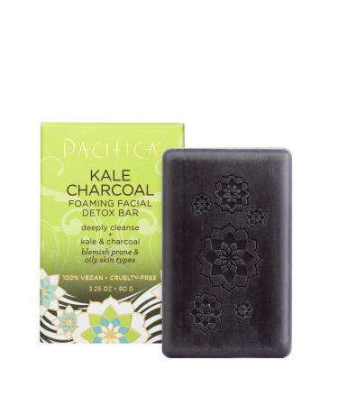 Pacifica Kale Charcoal Foaming Facial Detox Bar 3.25 oz (90 g)