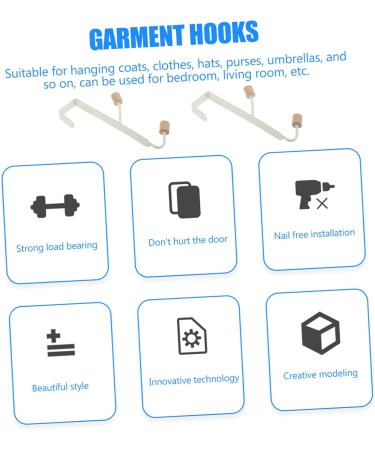 PRETYZOOM 2pcs Coat Hook Behind Door Coat Hangers Bunk Bed Accessories Door Back Hooks Wardrobe Wall Hanging - Buy Online on GoSupps.com