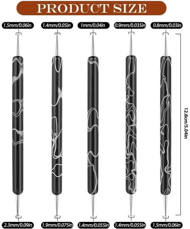 5 Nail Dotting Drawing Tool Dotting Tools Manicure Drill Drawing Nails Brush Miniature Painting Brushes Nail Liner Brush Dotting Pen Multifunctional for Black - Buy Online on GoSupps.com