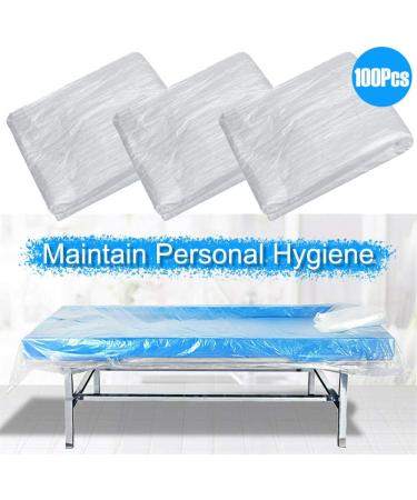 100 Pcs Disposable Waterproof Bedspread Cover for SPA Massage Tables - Transparent Beauty Bed Sheet Protectors - Buy Online on GoSupps.com