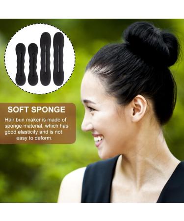 7pcs Hair Bun Maker Bun Makers for Hair Magic Bun Hair Donut Black Small Hair Doughnut Maker Sponge Hair Foam Hair Updo Tools Hair Style Hair Styling Accessories for Girls Women(Black) - Buy Online on GoSupps.com