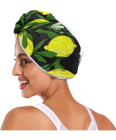 Lemon Leaves Microfiber Towel Turban for Kids & Women - Quick Dry 2 Pack (9.5 x 24) - Perfect for Home & Travel - Buy Online on GoSupps.com