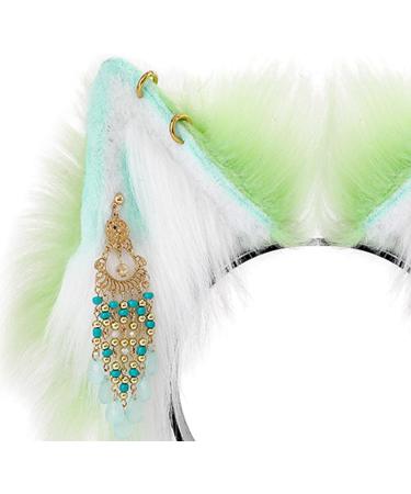 amangul Plush Ear Headband Retro Ethnic Tassels Pendant Hair Hoop Anime Cosplay Costume Halloween Party Hair Accessories - Buy Online on GoSupps.com
