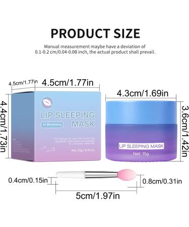 Overnight Lip Mask - 15g Dual Color Cream - Overnight Lip Balm with Silicone Brush - For Women and Men with Chapped Lips Makeup Improves Dryness Care - Buy Online on GoSupps.com