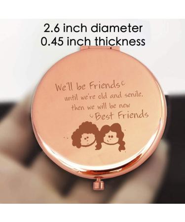 Blue Leaves Best Friend BFF Gifts for Women - Funny Long Distance Birthday Mirror - Buy Online on GoSupps.com