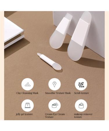 3 Pieces/Set Face Brush Flexible Silicone Facial Lip Applicator Brushes Portable Make Up Skin Care Beauty Accessories Girls Clear - Buy Online on GoSupps.com