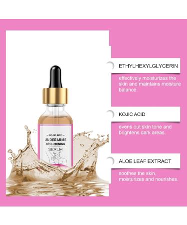 Kojic Underarms Brightening Serum Kojic Whitening Brightening Moisturizing And Revitalizing Skin Mild Ingredients Lightening Serum for intimate parts armpits and intimate parts 30ml (2pc) - Buy Online on GoSupps.com