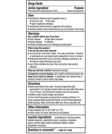 Afrin Original Maximum Strength 12 Hour Nasal Spray - 3 Bottles, 1 fl oz (30mL) Each - Buy Online on GoSupps.com