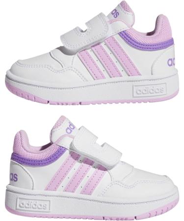 adidas Kids Hoops Mid 2.0 Fitness Shoes - Child 3 UK - White/Lilac/Violet - Buy Online on GoSupps.com