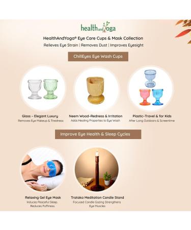 ChillEyes Transparent Glass Eye Wash Cup - Effective Eye Rinse and Cleansing Eco-friendly Non-Reactive Safe and Comfortable (Set of 2) - Buy Online on GoSupps.com