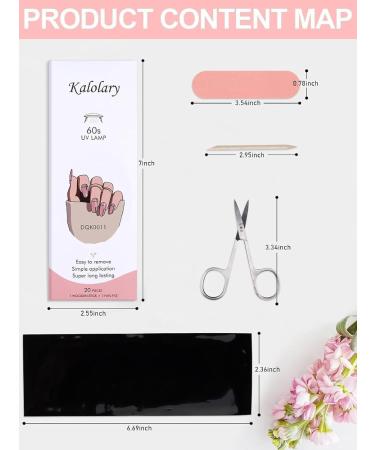 Kalolary Gel Nail Polish Strips Nail Gel Art Sticker Waterproof Full Nail Wraps Decal Sets with Scissors Nail File and Stick for Women Girls Nail Art Decor (UV/LED Lamp Required)-11 - Buy Online on GoSupps.com