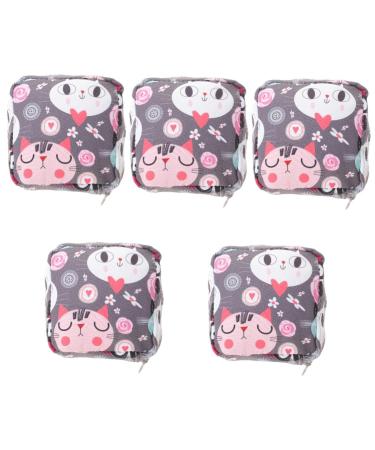 Healeved 5st aunt's towel-keeping pads for teenagers pocket for menstrual tapes bag for still mats for girls coin tin polyester holder bracket Miss Mini as shown