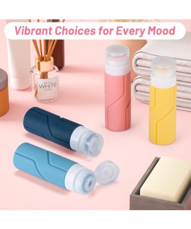 Alyvisun 4 Pack Silicone Travel Bottles for Toiletries Refillable & Leak-proof Travel Containers 100ml Small Size Squeezy Bottles for Shampoo Lotion Cosmetic - Buy Online on GoSupps.com