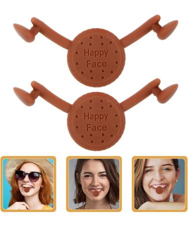 BETOOKY Outil D entra nement du Sourire Lot de 2 Marron Entra neur Buccal R glable en Intensit Appareil Facial Confortable en Mat riau Doux pour Sculpter les Muscles du Visage et Cr er - Buy Online on GoSupps.com