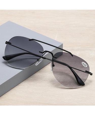 XINGNIAN 2 Pack Bifocal Aviator Sunglasses for Men & Women - Oversized UV Protection Reading Glasses - Grey 4.0 - Buy Online on GoSupps.com