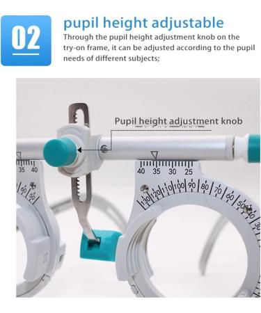 Buy Gehpyyds Universal Optical Trial Frame - Adjustable Lens PD 48-80mm | Optometry Eye Test Glasses - Buy Online on GoSupps.com