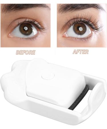 Qukaim Rechargeable Eye Lash Curler Electric Heated Eyelash Curler USB Rechargeable Handheld Lash Curler 2 Temperature Modes Long Lasting White - Buy Online on GoSupps.com