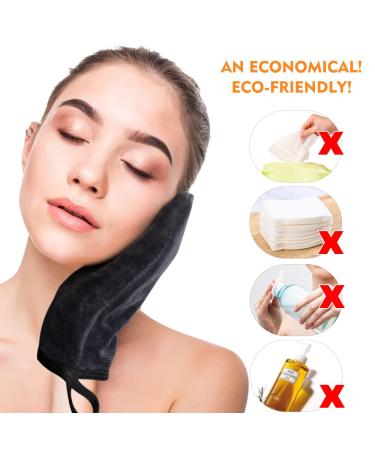 Kinhwa Washy Washing Slimmer Glove - Soft Microfiber Face Cleaner (3 Pack Gray/Black/Blue) - Reusable 15cm x 20cm for Gentle Cleansing - Buy Online on GoSupps.com