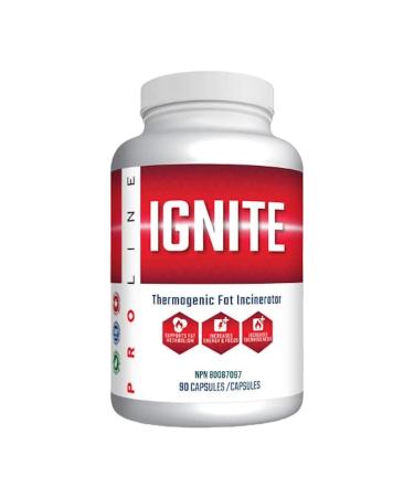 Pro Line Ignite Fat Burner | Thermogenic Fat Burner Capsules for Increased Energy & Focus Fat Metabolism Support Weight Support | 30 Servings (90 Capsules)