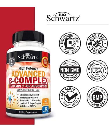 BioSchwartz Daily Fruits and Veggies Supplement for Women and Men (2 Month Supply) Plus Vitamin B Complex with Vitamin C (2 Month Supply) - Buy Online on GoSupps.com
