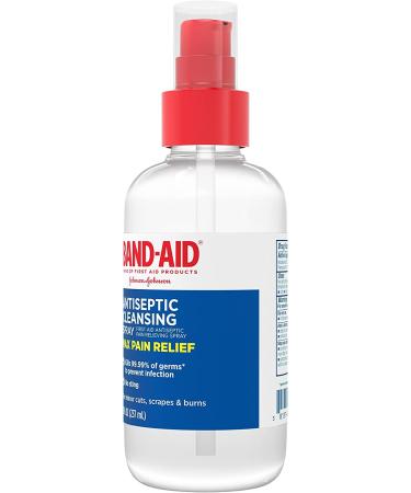 Band-Aid Pain Relieving Antiseptic Cleansing Spray with Pramoxine HCl - 8 fl. Oz - Buy Online on GoSupps.com